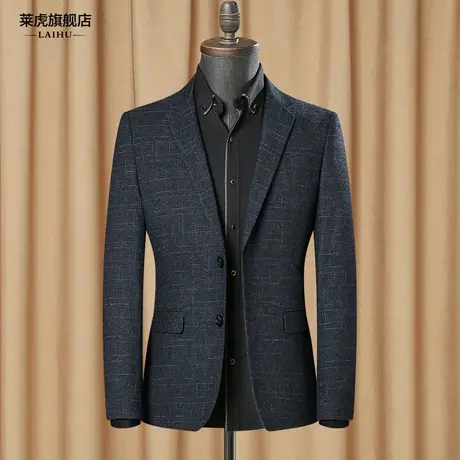 秋季男士休闲西装外套新款韩版时尚帅气修身青年单件小西服男上衣商品大图