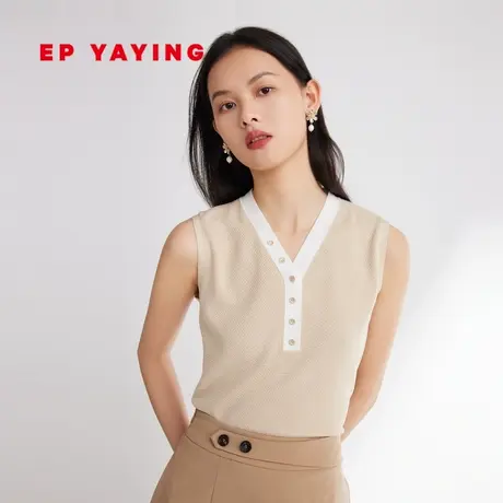 EP YAYING雅莹女装 气质优雅无袖V领针织吊带 2023新款9017A图片