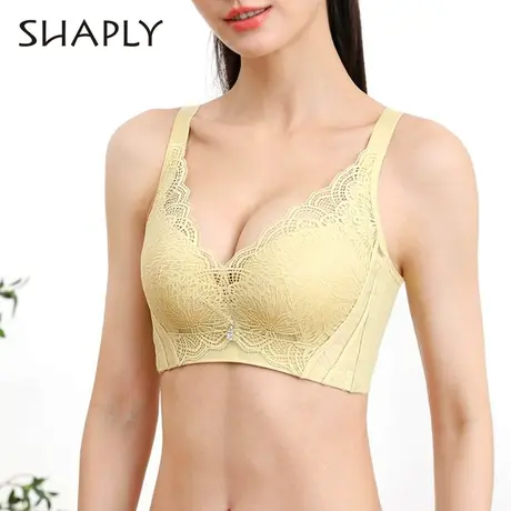 Shaply/莎莲妮性感蕾丝深V文胸上托聚拢收副乳防外扩下垂舒适内衣图片