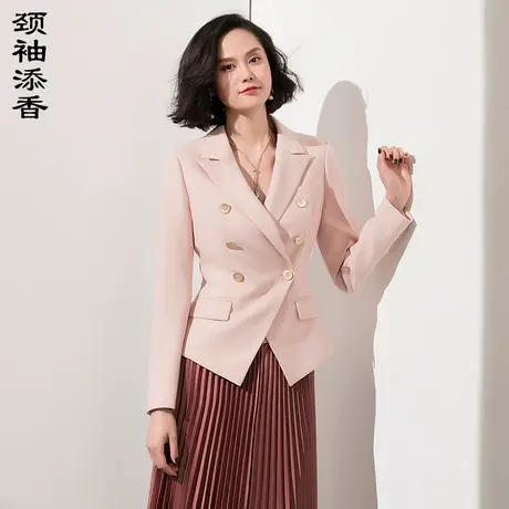 颈袖添香2024春季新款时尚修身职业装西服显瘦小西装外套女长袖图片