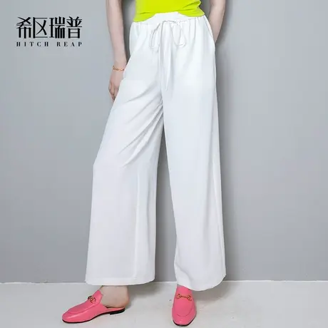 希区瑞普高端高腰阔腿裤垂感薄款女秋冬季休闲宽松显瘦高级拖地裤商品大图