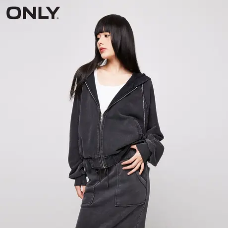 ONLY2023冬季新款时尚休闲显瘦宽松长袖开衫连帽卫衣女|12339R009商品大图