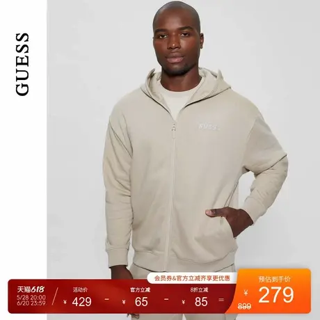 GUESS男士美式休闲百搭连帽开衫卫衣-Z4BQ17KCEA0商品大图