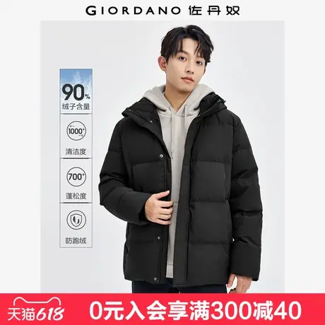 佐丹奴绅士风羽绒服男新款户外保暖可脱卸帽三防羽绒外套01074720商品大图