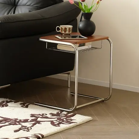 政府补贴全友129018小半沙发边几移动中古风床头柜阳台桌子商品大图