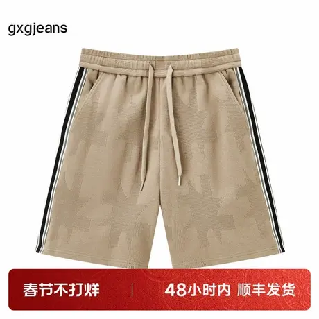 gxg jeans男装夏季新款时尚潮流休闲针织短裤图片