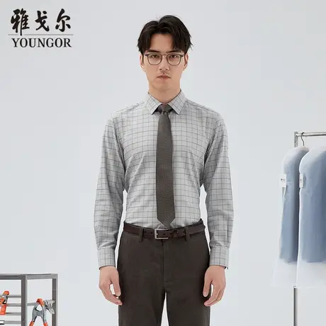 雅戈尔奥莱 商场同款男士长袖衬衫秋冬新款官方商务休闲长袖衬衫商品大图