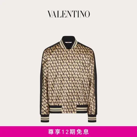 【24期免息】华伦天奴VALENTINO男士V标志印花飞行员夹克外套商品大图