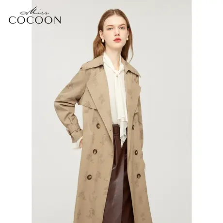 MISSCOCOON新中式中国风印花外套2023秋装新款女宽松复古风衣图片