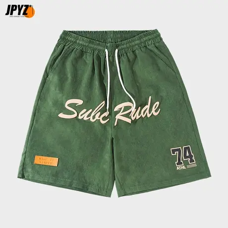 美式卫裤夏季短裤男士外穿宽松新款潮流五分中裤潮牌沙滩运动裤商品大图