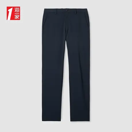 海一家轻薄透气长裤夏季简约基础舒适中腰男士休闲裤商品大图