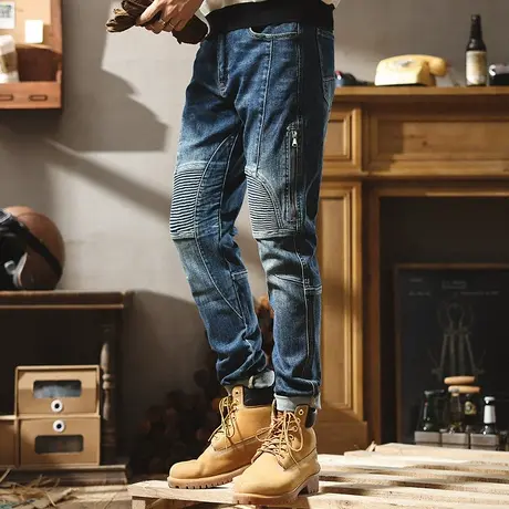 2022冬男款直筒牛仔裤子时尚潮流韩版宽松显高品质长裤直筒牛仔裤商品大图