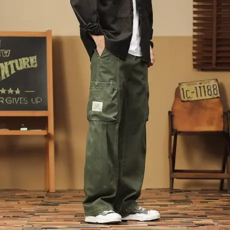 秋冬季百搭男大码潮流男裤男士上档次裤子直筒工装裤时尚休闲裤商品大图