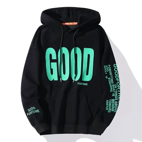 2022新款潮流连帽卫衣服男士春秋季男宽松百搭打底衫情侣长袖外套商品大图