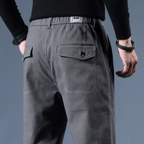 秋季休闲长裤男士直筒宽松男裤子商务正装西服裤西裤中年爸爸秋装商品大图