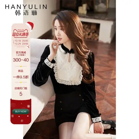 法式气质黑色长袖衬衫女秋冬款2023新款设计感小众上衣高级感小衫商品大图