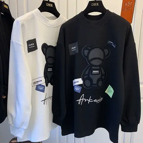 欧美卫衣女2021宽松韩版设计感小众上衣春秋薄款vintage外套潮ins商品大图