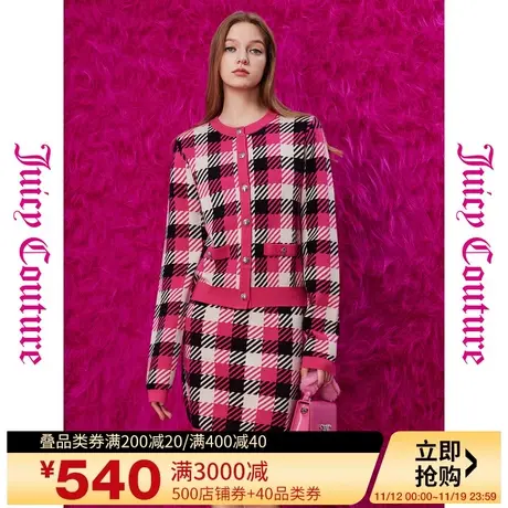 Juicy Couture橘滋23秋冬新款金属扣女式毛衣外套图片