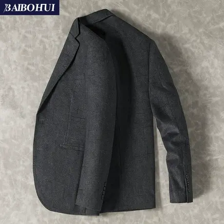 秋冬季男士西服上衣韩版潮流时尚帅气单件呢子休闲小西装外套修身商品大图