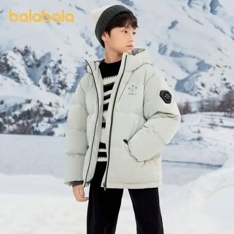 巴拉巴拉童装儿童羽绒服男童冬季新款中大童外套连帽商品大图