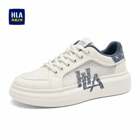 HLA/海澜之家男鞋新款秋夏季透气轻质时尚板鞋男士百搭增高休闲鞋商品大图