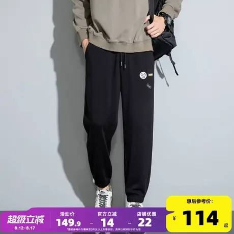 唐狮2024秋冬季新款运动裤男束脚卫裤小标宽松休闲长裤子男生潮流商品大图