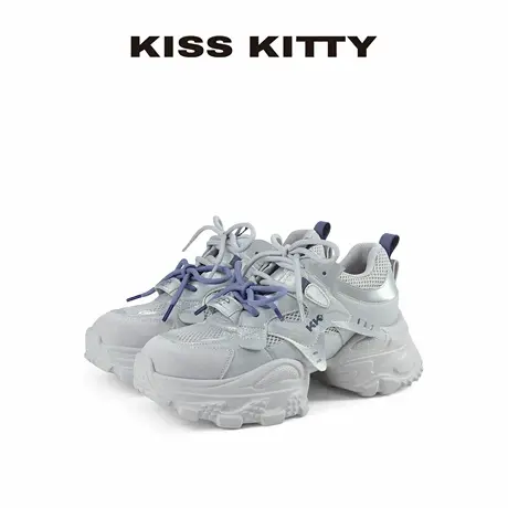 【呼呼专享】KISSKITTY老爹鞋女款2025新款网面透气休闲鞋日常通商品大图