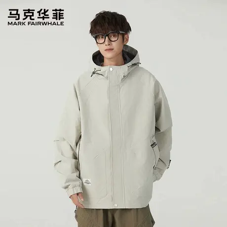 马克华菲男士冲锋衣外套2025秋季新款高级感连帽夹克潮牌户外上衣图片