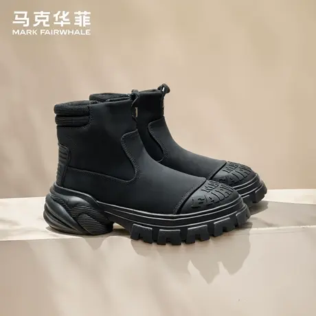 马克华菲马丁靴男款2025新款高帮男鞋厚底男士工装靴切尔西靴子男商品大图