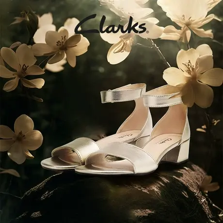 Clarks其乐女鞋卡罗莉系列时尚简约潮流舒适一字带凉鞋方根单鞋女商品大图