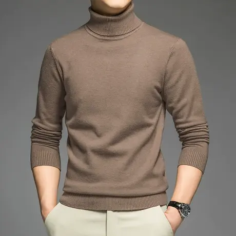 半高领毛衣男士针织衫纯色2024新款秋冬打底衫毛线衣潮流修身毛衫图片