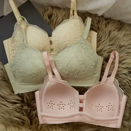 内衣女薄款聚拢无钢圈聚拢收副乳防下垂夏季透气胸罩调整型文胸商品大图
