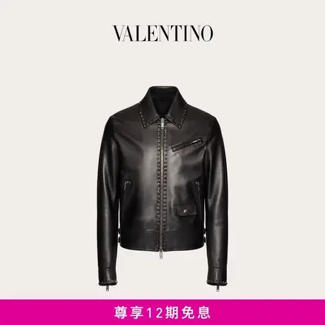 【24期免息】华伦天奴VALENTINO男士 BLACK UNTITLED皮革夹克外套商品大图