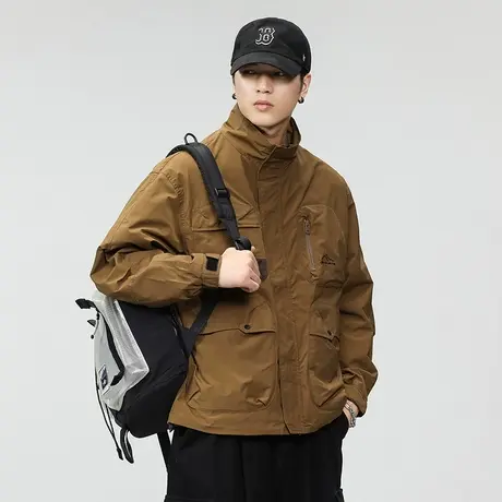 男士外套秋冬款休闲百搭夹克外套男户外工装防风防晒休闲夹克外套商品大图