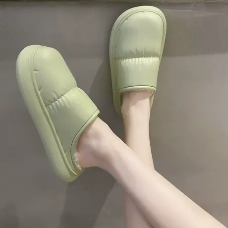 2024网红新款半拖厚底超软棉拖仙女风法式一字拖秋冬居家室内女鞋商品大图