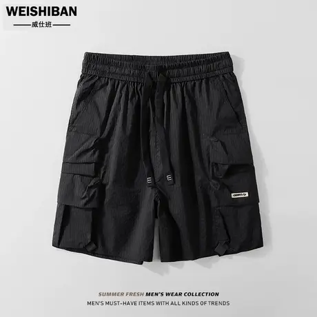 美式机能风CityBoy口袋工装短裤男夏季潮牌宽松休闲五分裤套装潮商品大图