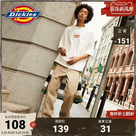 Dickies23新品春夏 工装灵感 美式复古印花 宽松短袖T恤男女情侣图片