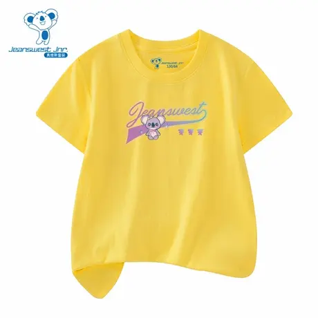 XD真维斯女童装2025夏季新款卡通树袋熊印花可爱圆领女童短袖T恤图片