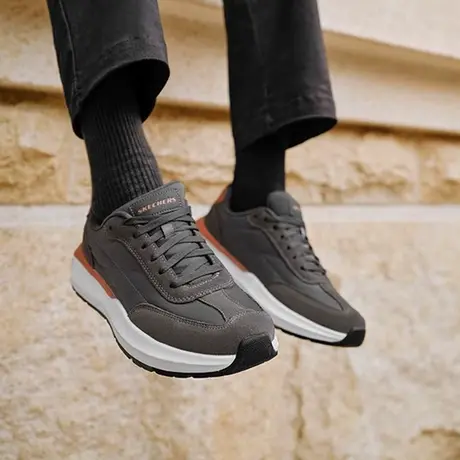 Skechers斯凯奇夏季男鞋休闲鞋运动鞋高回弹跑步鞋复古百搭阿甘鞋商品大图