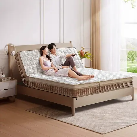 顾家家居欧式垫层防螨抑菌独立袋装弹簧亲肤针织面料电动智能床垫商品大图