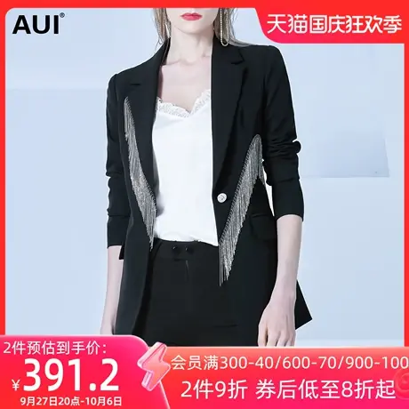 黑色职业设计感西装外套女2023年春秋新款气质女神范小众修身西服图片