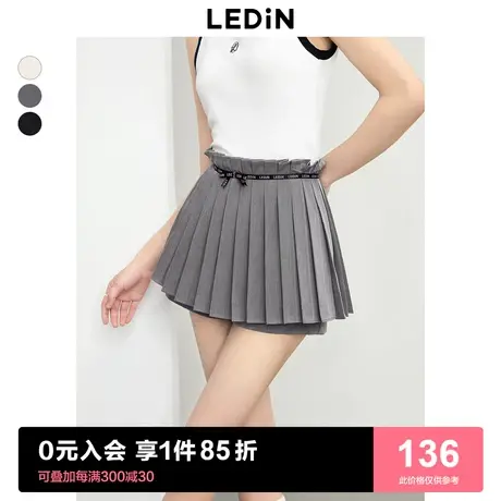 乐町学院风百褶裙裤2023年春秋季女装短裙设计感中短裤图片