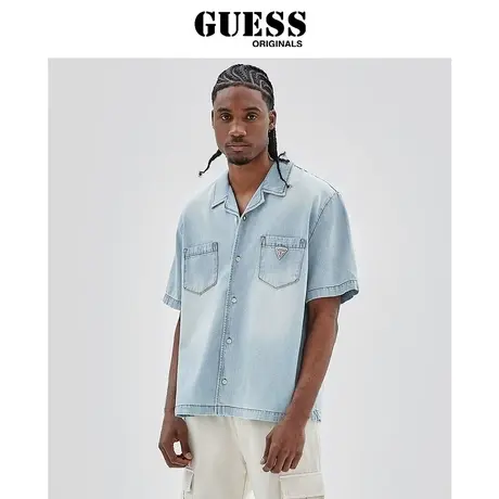 【38上新季】GUESS ORIGINALS  男士复古做旧轻商务牛仔衬衫图片