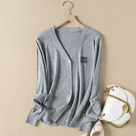 针织开衫女春装2024新款宽松软糯内搭打底衫薄款春秋毛衣爆款外套图片