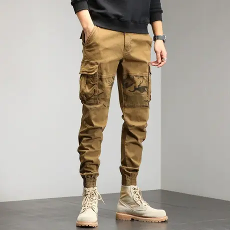 裤子男款潮流高级感百搭裤子夏季男裤工装裤九分裤男款夏季商品大图