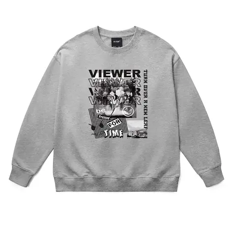 男生加绒卫衣国潮牌街头嘻哈大码ins趣味排版印花纯棉加厚打底衫商品大图