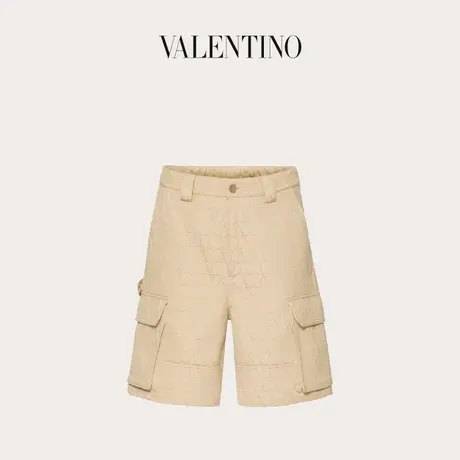 【24期免息】华伦天奴VALENTINO男士V标志重磅棉百慕大短裤商品大图