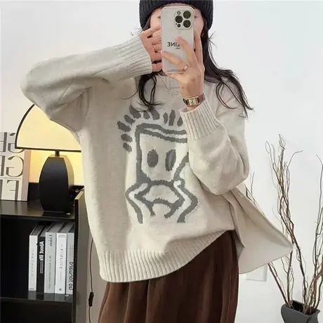 毛衣女2023年新款秋冬内搭外穿宽松洋气冬季针织打底衫女套头上衣商品大图