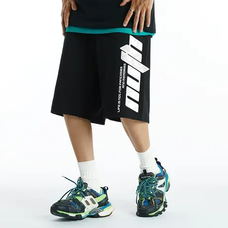 Nuthink欧美潮流夏季宽松短裤男潮牌ins美式高街大码胖子篮球裤潮商品大图