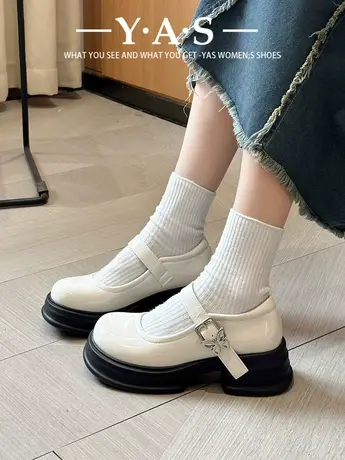 日系jk玛丽珍小皮鞋女2024春季新款学生厚底黑色百搭英伦风单鞋潮商品大图
